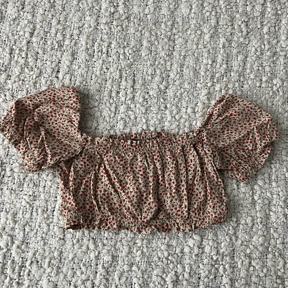 Brandy Melville Floral Crop Top
